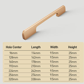 Solid Long Cabinet Bar Handles