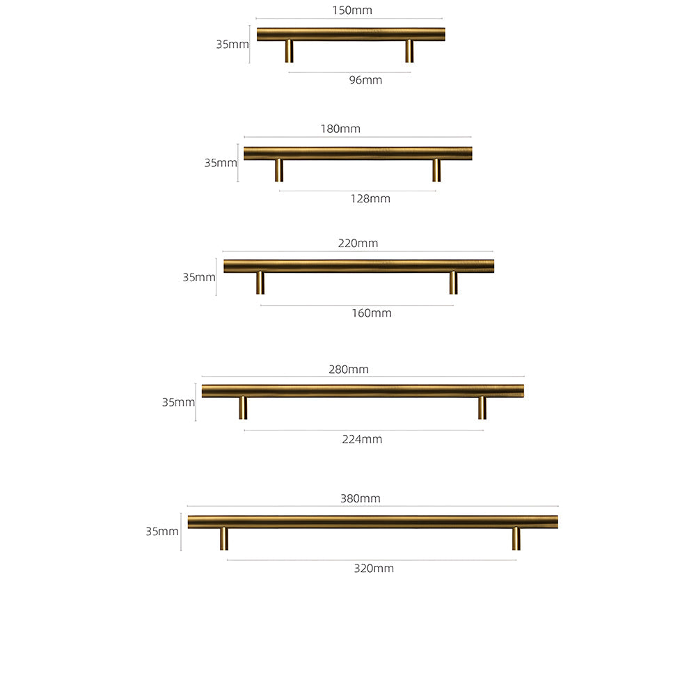 Luxury Simple Brass Drawer Pulls Cabinet Handles