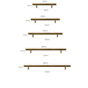 Luxury Simple Brass Drawer Pulls Cabinet Handles