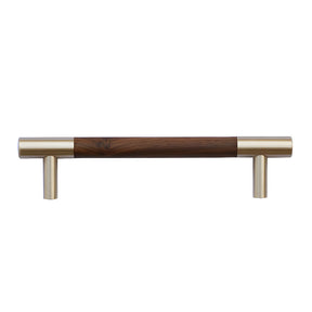 Luxury Brass Walnut T-bar Kitchen Cupboard Handles