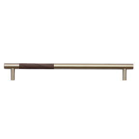 Luxury Brass Walnut T-bar Kitchen Cupboard Handles