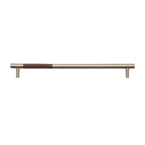 Luxury Brass Walnut T-bar Kitchen Cupboard Handles