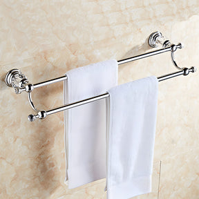 Luxury Crystal Wall Mounted Bathroom Towel Rack Shelf and Rail