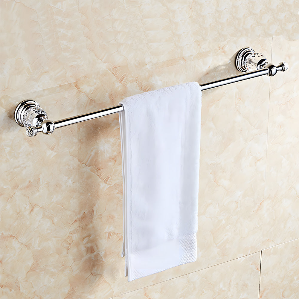 Luxury Crystal Wall Mounted Bathroom Towel Rack Shelf and Rail