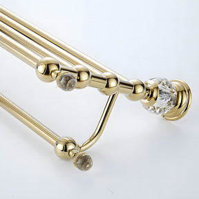 Luxury Crystal Wall Mounted Bathroom Towel Rack Shelf and Rail