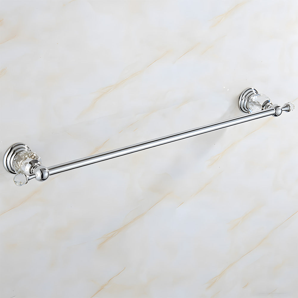 Luxury Crystal Wall Mounted Bathroom Towel Rack Shelf and Rail