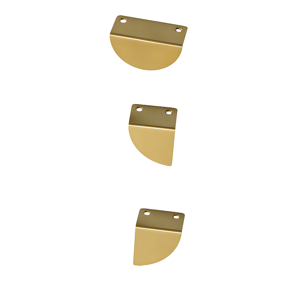 Luxury Fan-Shaped Round Brass Wardrobe Drawer Handles