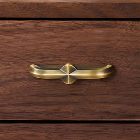 Modern Zinc Alloy Brushed Brass Cabinet Handles