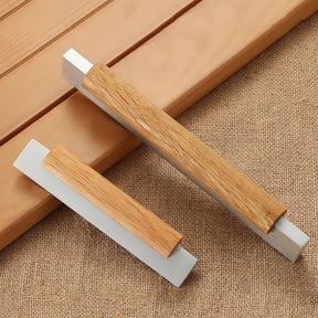 1 Pack Simple Wood Cabinet Kitchen Pull Handle