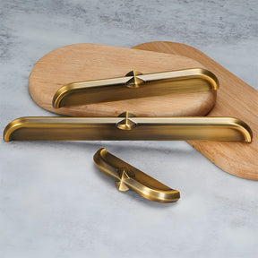 Modern Zinc Alloy Brushed Brass Cabinet Handles