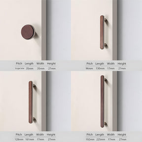 Modern Walnut Wooden Cabinet Handles