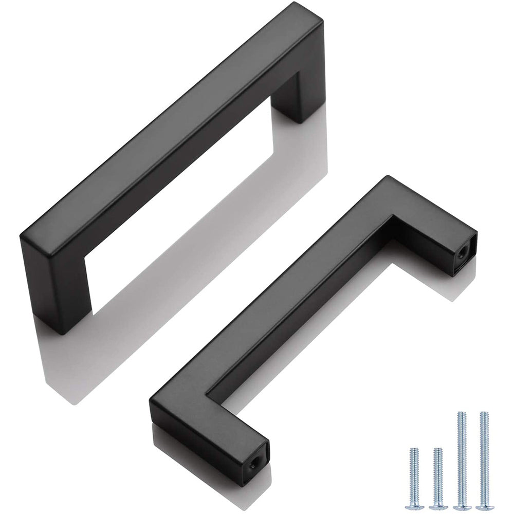 1Pack Solid Brushed Satin Square Bar Pull Handles