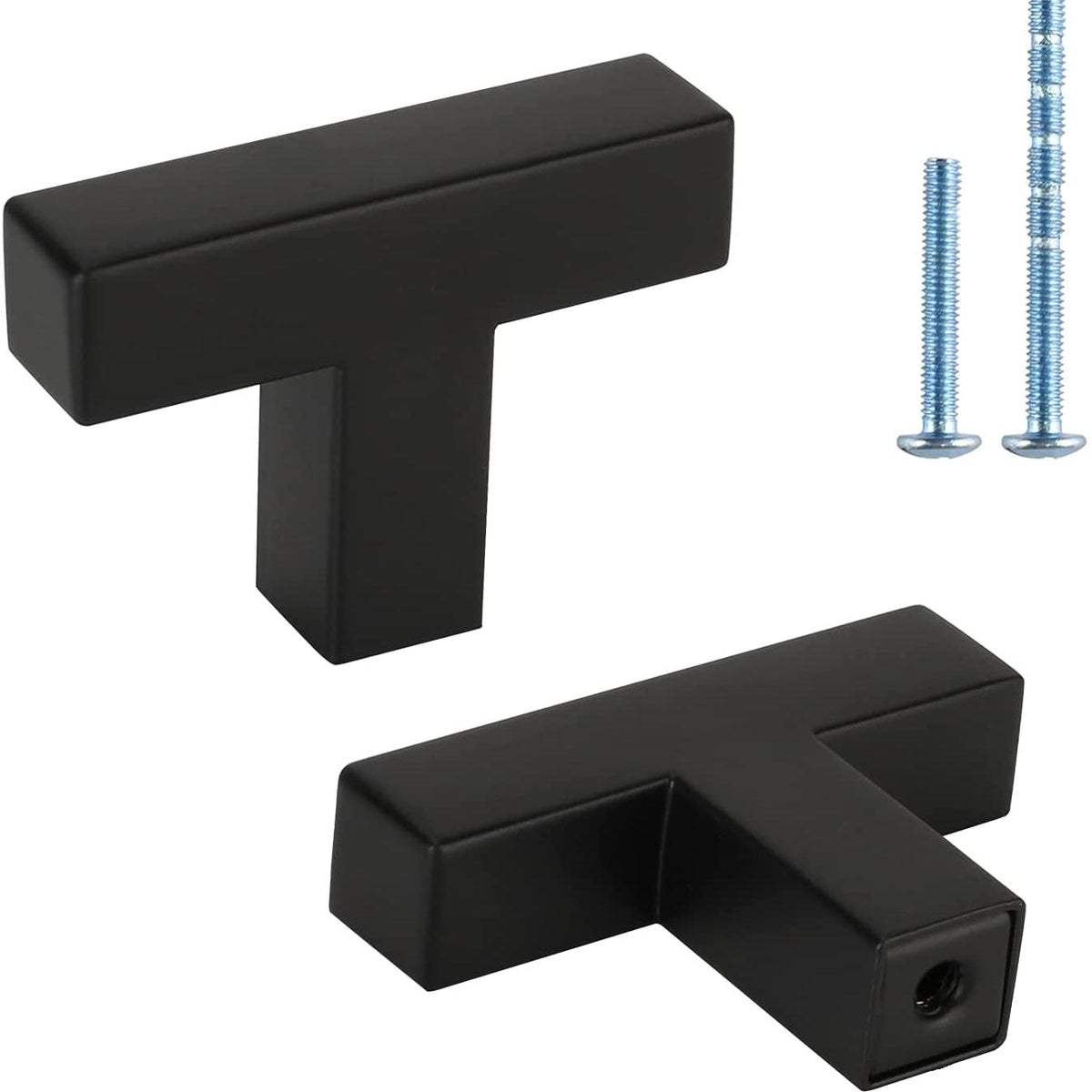 1Pack Solid Brushed Satin Square Bar Pull Handles