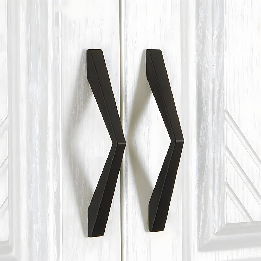 Simple Stylish Black Wardrobe Drawer Handles
