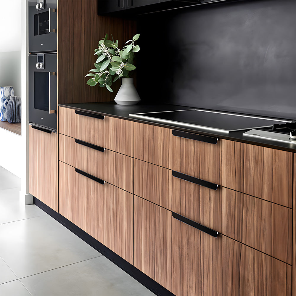 Modern Minimalist Cabinet Edge Pulls for Kitchen & Drawers