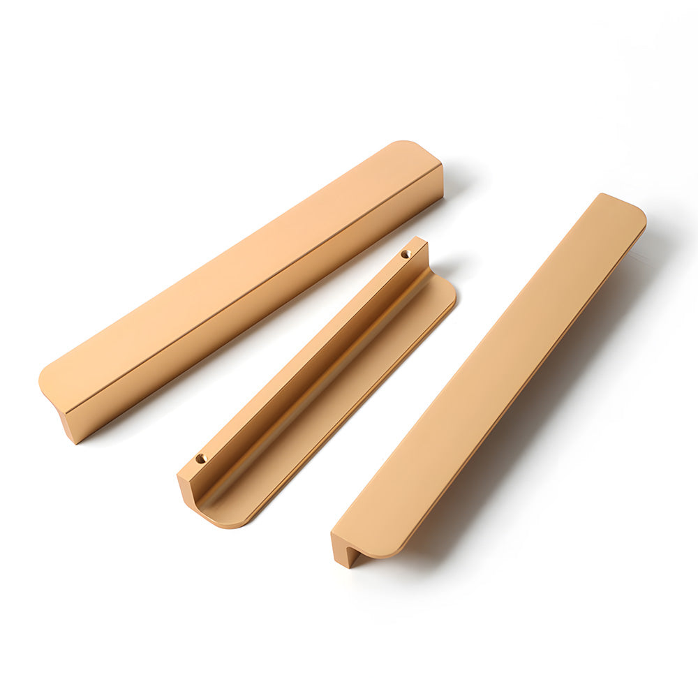Modern Minimalist Cabinet Edge Pulls for Kitchen & Drawers