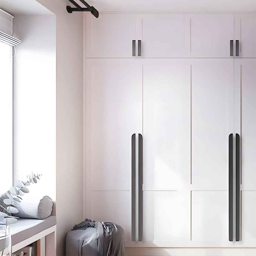Modern Minimalist Cabinet Edge Pulls for Kitchen & Drawers