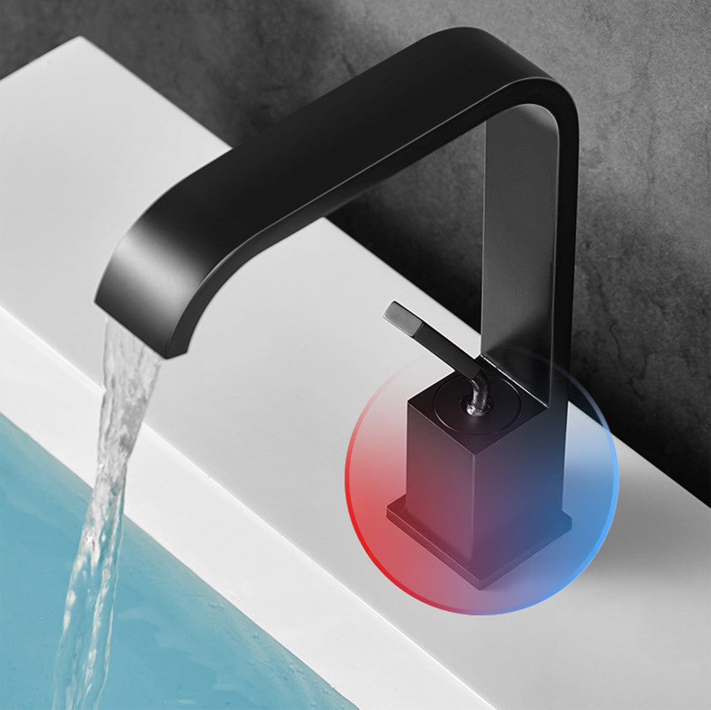Modern Minimalist Waterfall Mono Basin Mixer Tap