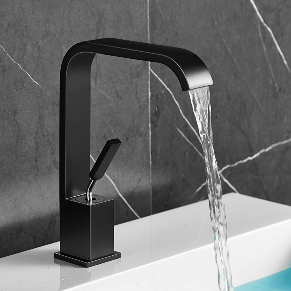 Modern Minimalist Waterfall Mono Basin Mixer Tap