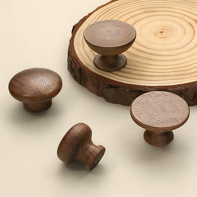 Minimalist Walnut Wood Finger Edge Cabinet Pulls