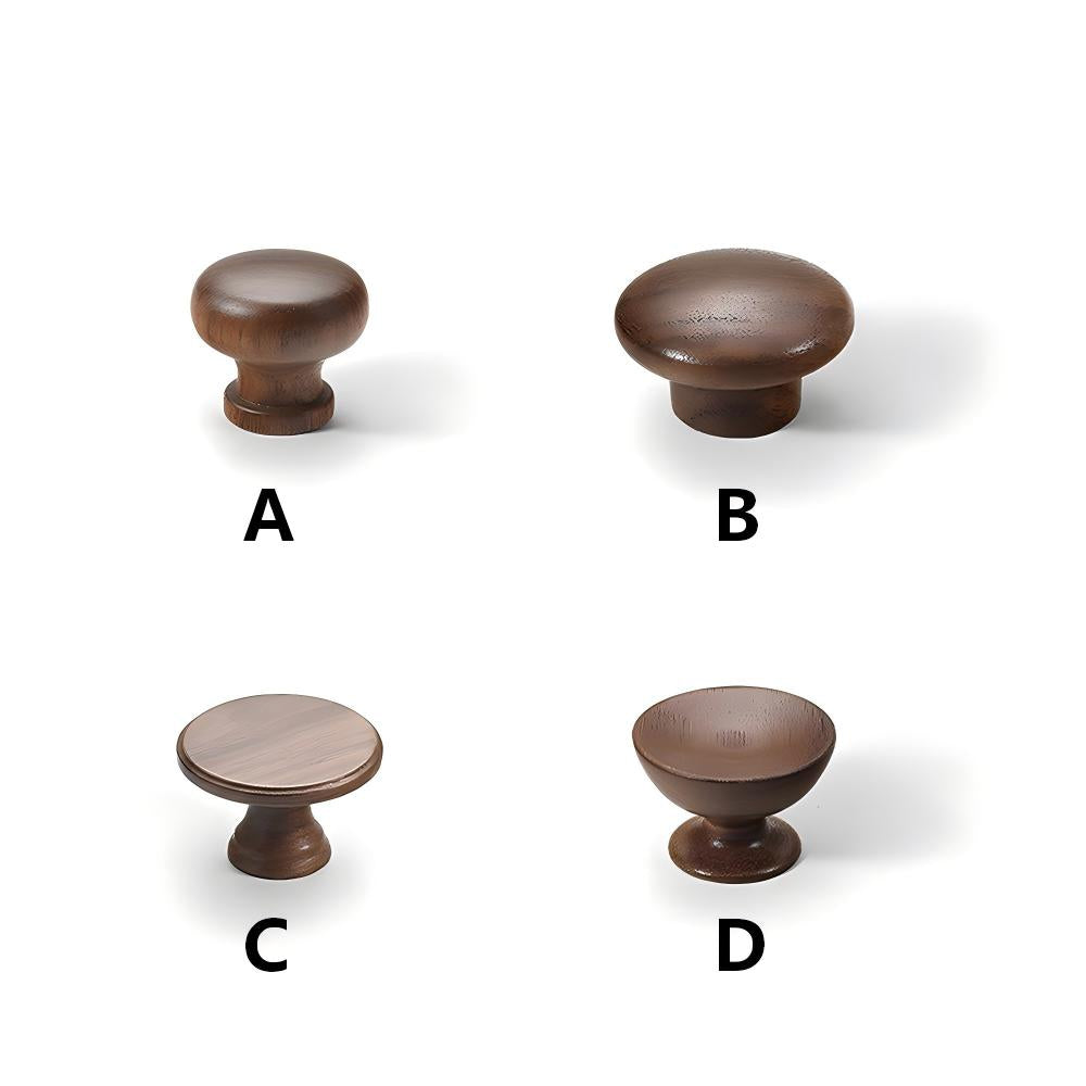 Minimalist Walnut Wood Finger Edge Cabinet Pulls