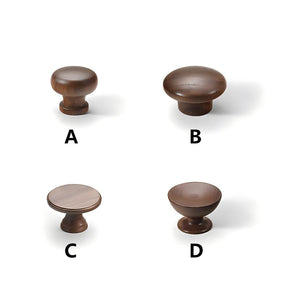 Minimalist Walnut Wood Finger Edge Cabinet Pulls