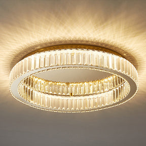 Gold Circle Crystal Bedroom Ceiling LED Lighting
