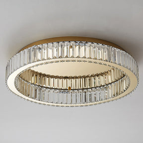 Gold Circle Crystal Bedroom Ceiling LED Lighting