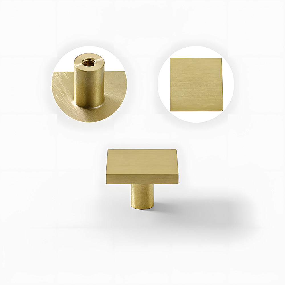 Modern Gold Solid Brass Kitchen Cabinet Handles