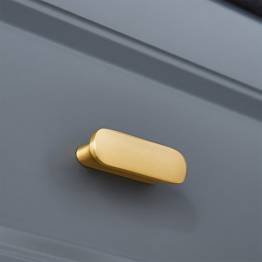 Modern T-Shaped Gold Brass Cabinet Handles