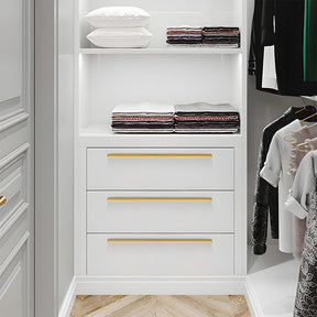 Simple I-Shaped Brass Kitchen Cabinet Pulls