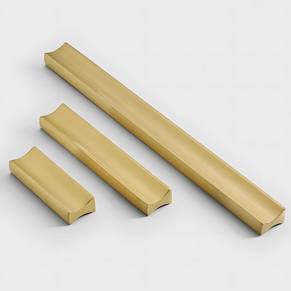 Simple I-Shaped Brass Kitchen Cabinet Pulls