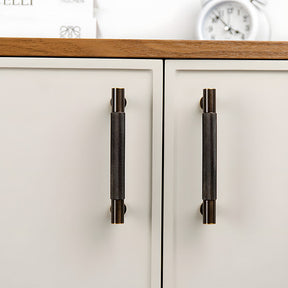 Modern Knurled Solid Brass T-Bar Cabinet Handles