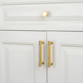Modern Knurled Solid Brass T-Bar Cabinet Handles