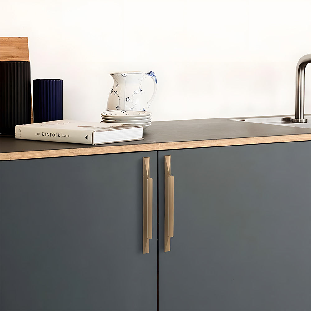 Modern Minimalist Finger Edge Pull Cabinet Handles