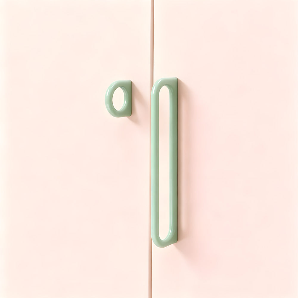 Modern Gloss Oval D-Bar Cabinet Handles