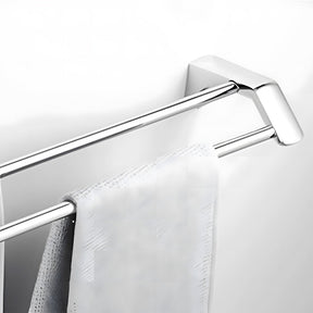 Modern Polished Chrome Wall Mounted Bathroom Towel Rack Rail