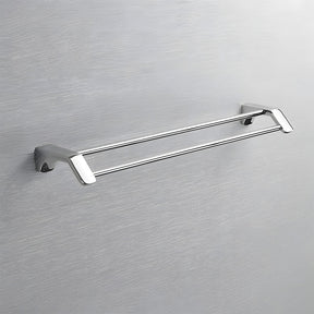 Modern Polished Chrome Wall Mounted Bathroom Towel Rack Rail