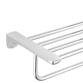 Modern Polished Chrome Wall Mounted Bathroom Towel Rack Rail