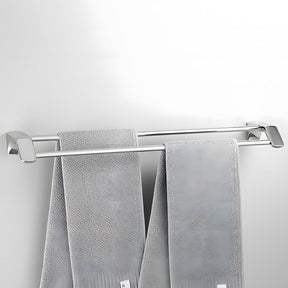 Modern Polished Chrome Wall Mounted Bathroom Towel Rack Rail
