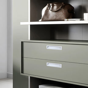 Modern Recessed Flush Pull Handles for Sliding Wardrobe & Cabinet Doors