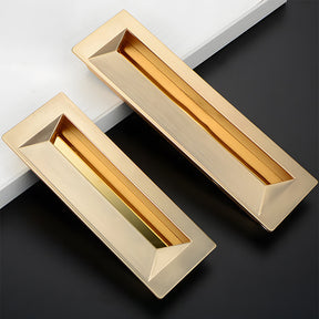 Modern Rectangular Recessed Drawer Pulls