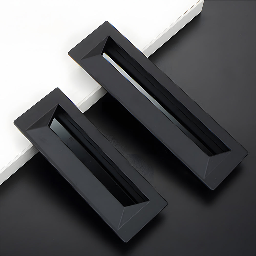 Modern Rectangular Recessed Drawer Pulls