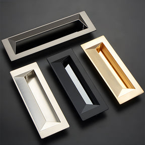 Modern Rectangular Recessed Drawer Pulls