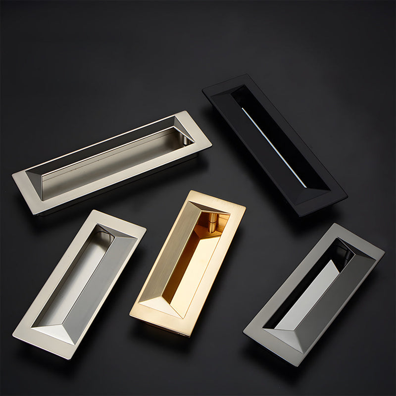 Modern Recessed Drawer Pulls Flush Finger Handles | GoldenwarmUK