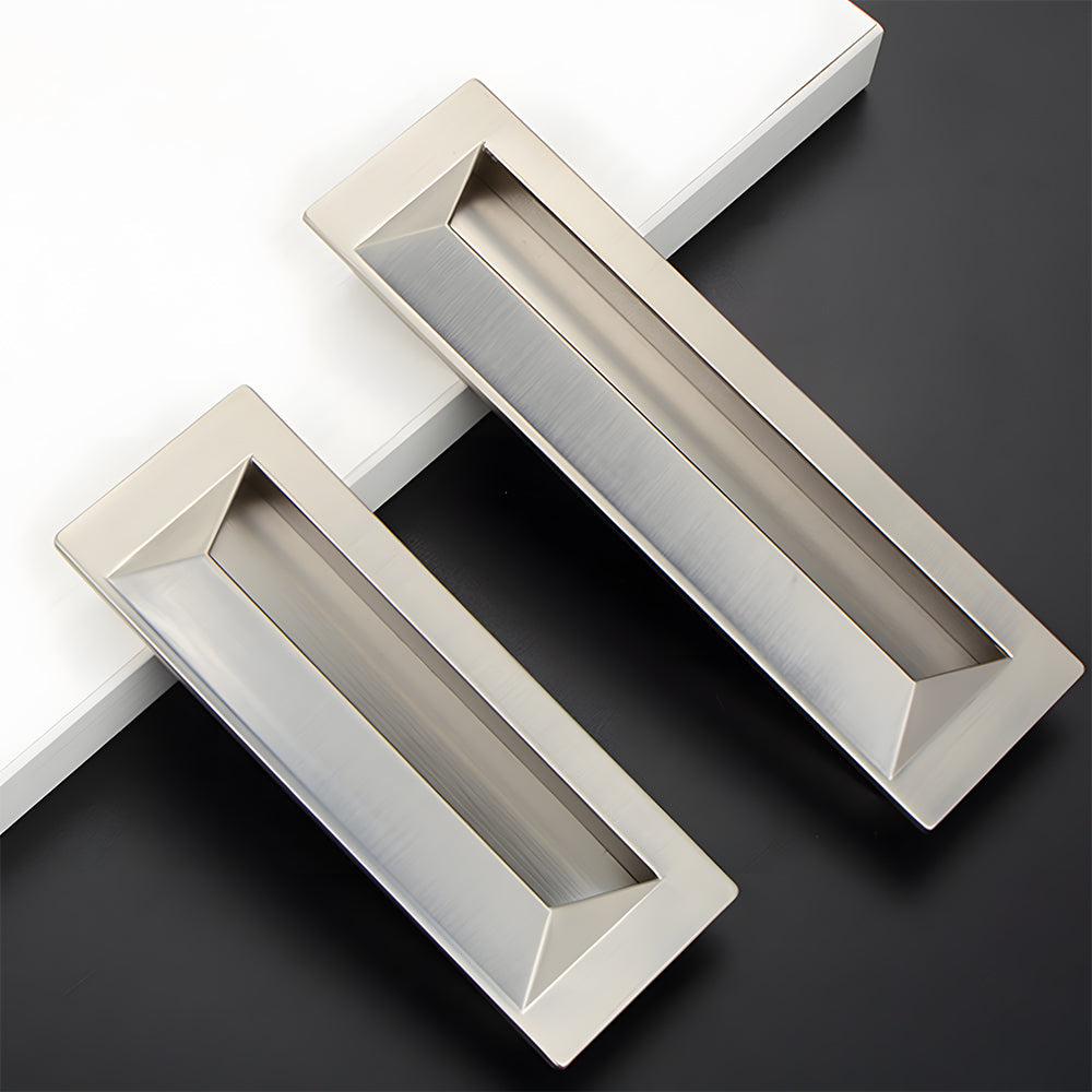 Modern Rectangular Recessed Drawer Pulls