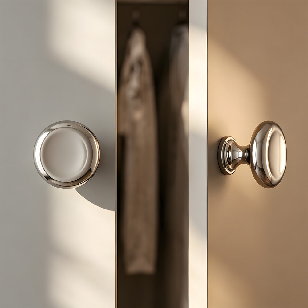Mid-Century Round & Square Concave Cabinet Knobs