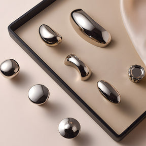 Organic Pebble Cabinet Knobs & Sculptural Cupboard Handles