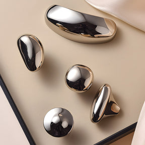 Organic Pebble Cabinet Knobs & Sculptural Cupboard Handles