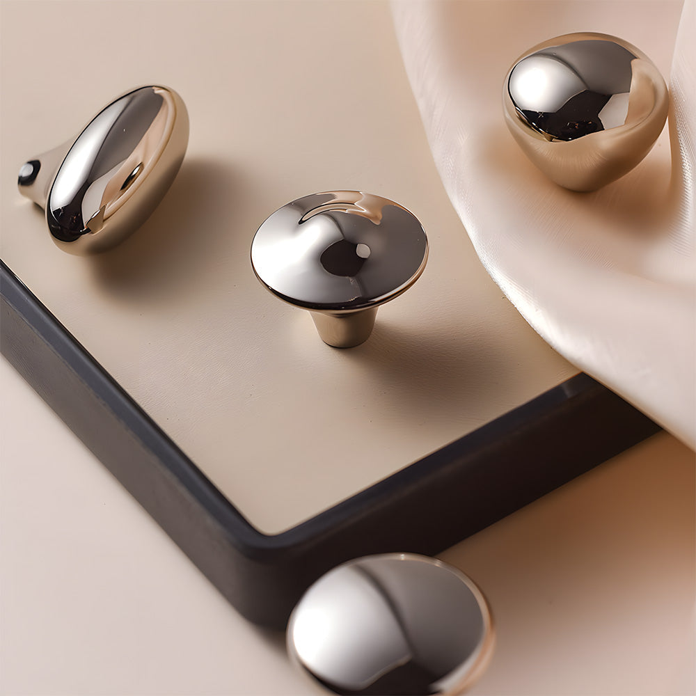 Organic Pebble Cabinet Knobs & Sculptural Cupboard Handles